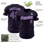 Custom Black Purple-White 3D Halloween Pumpkin Party Costume Ideas Authentic Baseball Jersey