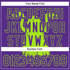 Custom Purple Neon Green Pinstripe Neon Green 3D Halloween Spooky Party Costume Ideas Authentic Baseball Jersey