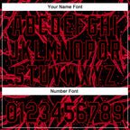 Custom Black Red 3D Halloween Horror Night Trick Treat Party Costume Ideas Authentic Baseball Jersey