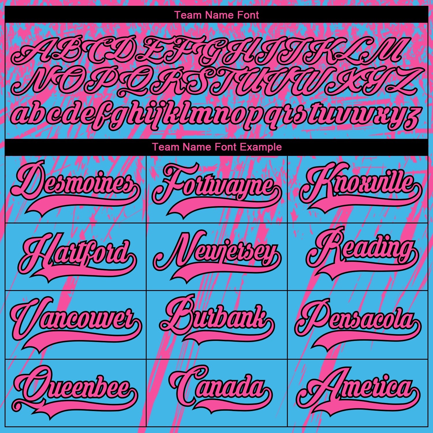 Custom Sky Blue Pink Black-White 3D Splash Hockey Lace Neck Jersey