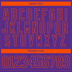 Custom Purple Orange-White 3D Splash Hockey Lace Neck Jersey