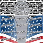 Custom Stitched Gray Steel Gray Black Blue Red-White 3D Pattern Design American Flag Inspire Patriotic Sportswear Pullover Sweatshirt Hoodie