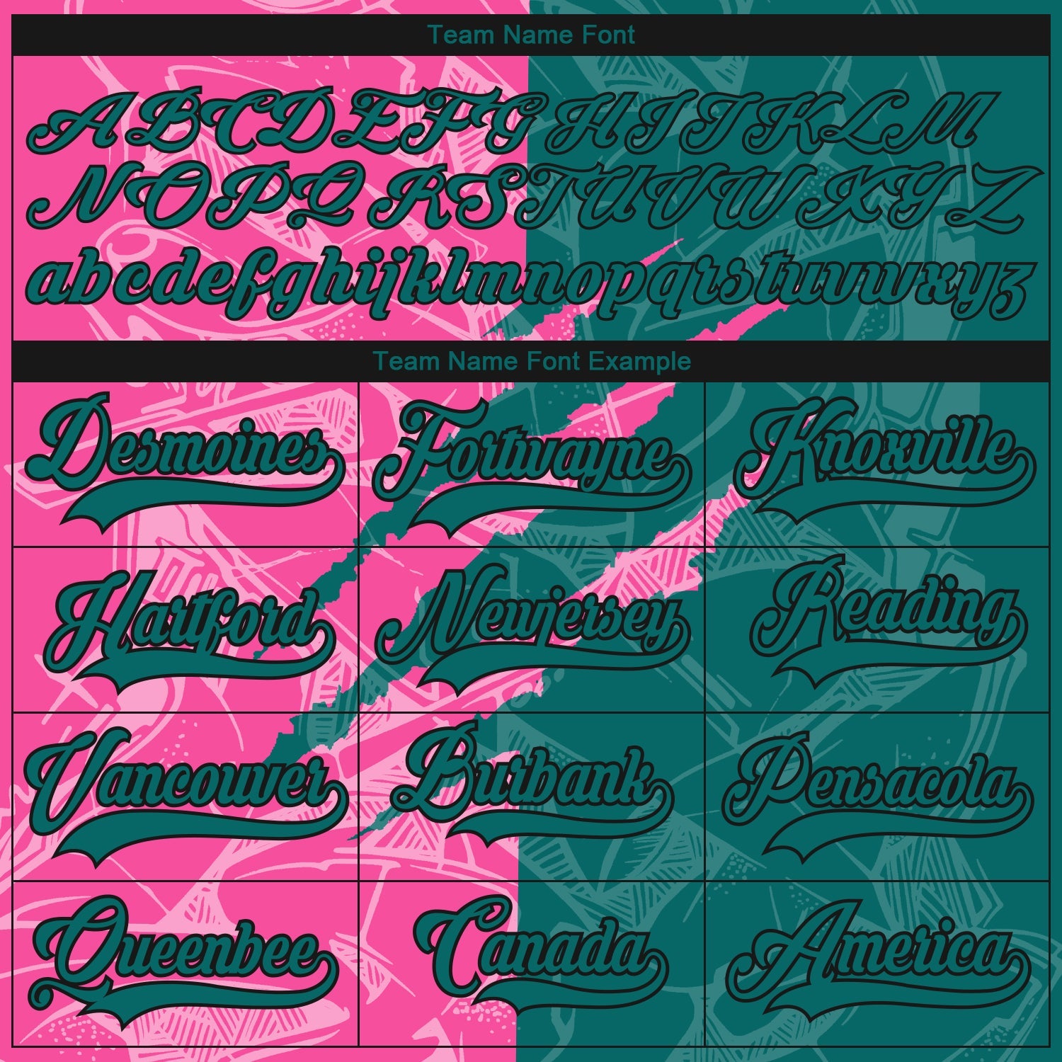 Custom Teal Pink-Black 3D Pattern Gradient Fashion Scratch Hockey Lace Neck Jersey