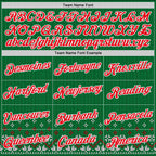 Custom Stitched Green Red-White 3D Christmas Sports Pullover Sweatshirt Hoodie