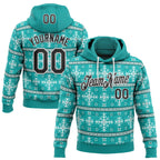Custom Stitched Blue Black-White 3D Christmas Ugly Sweater Sports Pullover Sweatshirt Hoodie