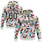 Custom Stitched White Black-White 3D Christmas Sports Pullover Sweatshirt Hoodie