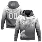 Custom Stitched Gray White-Steel Gray 3D Pattern Design Geometrico Graph Sports Pullover Sweatshirt Hoodie