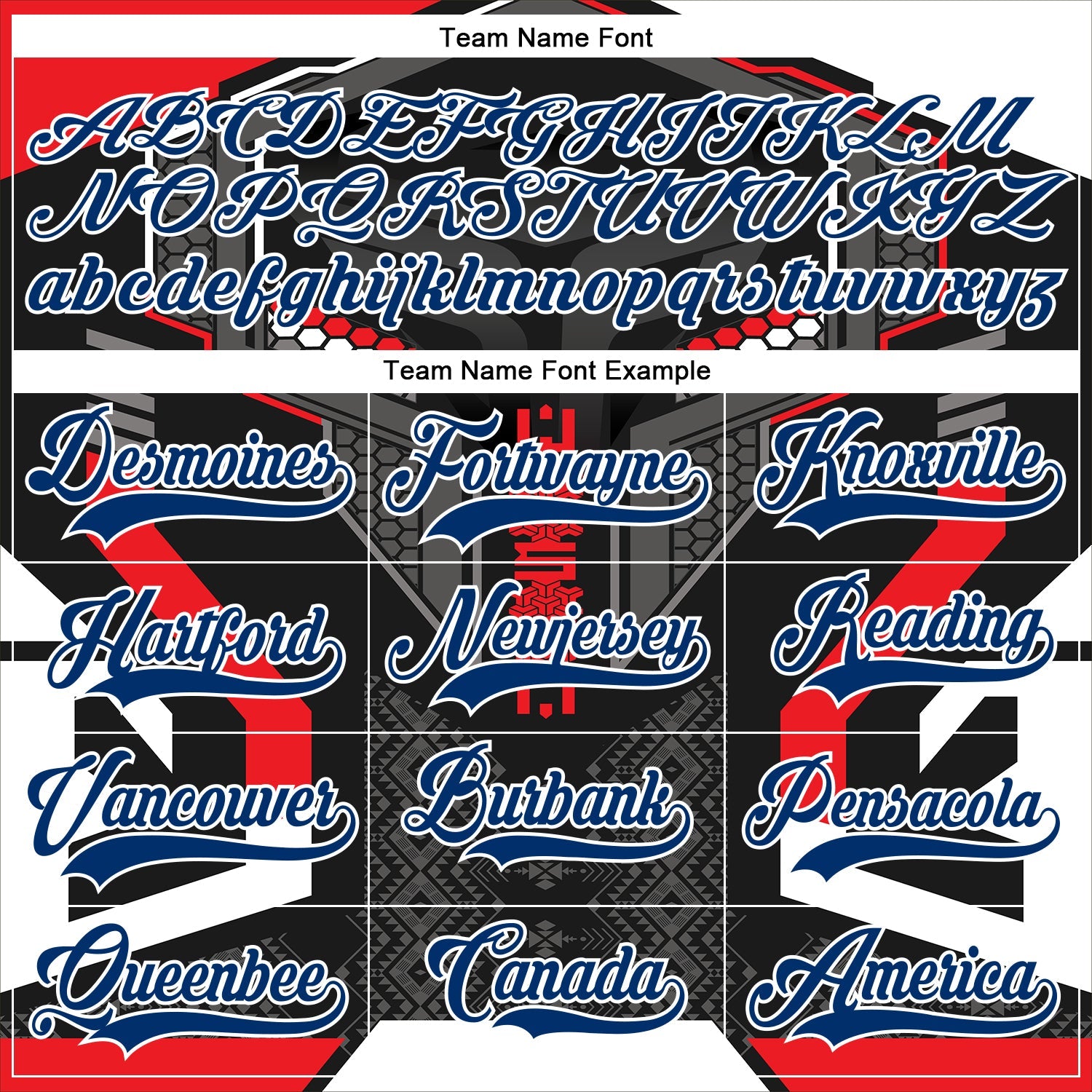 Custom Black US Navy Blue Red-White 3D Pattern Cyber Mecha E-sport Hockey Jersey