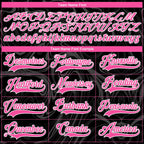 Custom Black Pink-White 3D Splash Art Hockey Lace Neck Jersey