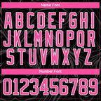 Custom Black Pink-White 3D Splash Art Hockey Lace Neck Jersey