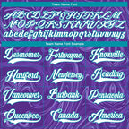 Custom Purple White-Teal 3D Splash Art Hockey Lace Neck Jersey