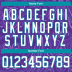 Custom Purple White-Teal 3D Splash Art Hockey Lace Neck Jersey