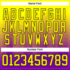 Custom Light Yellow Purple Lakes Blue-Black 3D Pattern Abstract Gradient Halftone Hockey Lace Neck Jersey