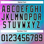 Custom Purple Black Blue-White 3D Pattern Abstract Gradient Halftone Hockey Lace Neck Jersey