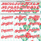 Custom White Fire Red-Green Valentine's Day Love Heart Authentic Baseball Jersey