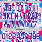 Custom Blue Purple Red-White Valentine's Day Line Authentic Baseball Jersey