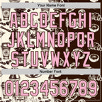 Custom Brown Light Pink-Cream Valentine's Day Bagel Meets Coffee Authentic Baseball Jersey