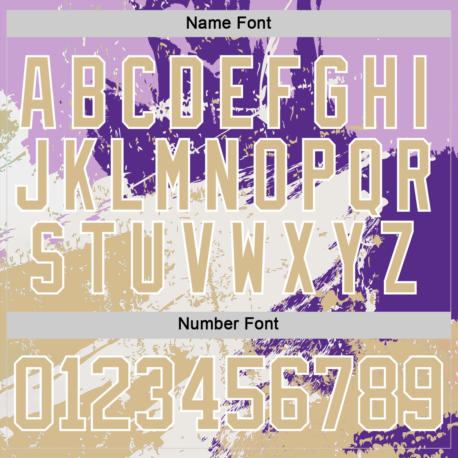 Custom Purple Vegas Gold-White 3D Pattern Abstract Splatter Paint Hockey Lace Neck Jersey