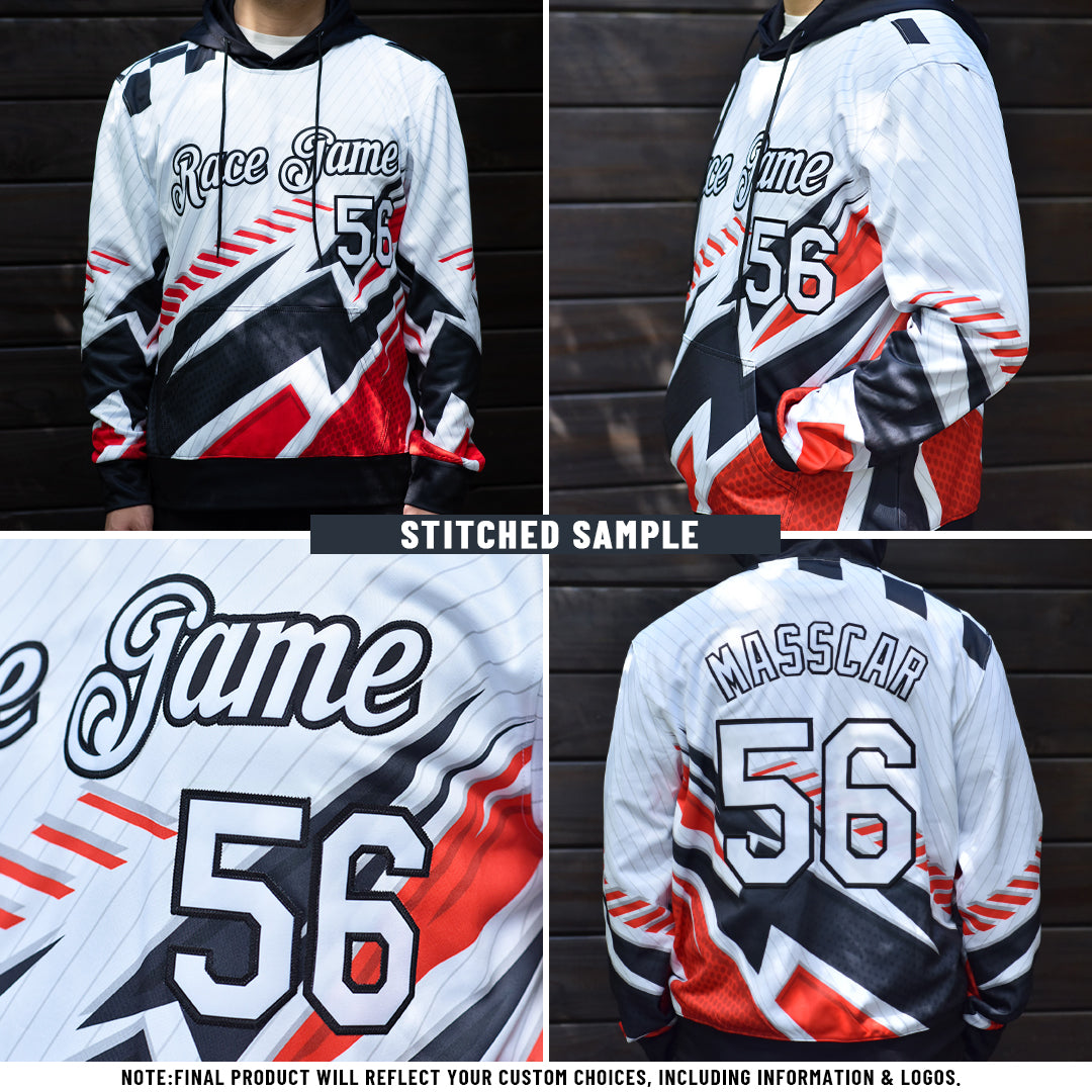 Custom Stitched Fire Red White-Gold 3D Pattern Design Baseball Game Day Kansas Inspired Sports Pullover Sweatshirt Hoodie