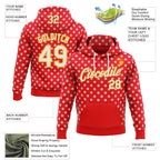 Custom Stitched Fire Red White-Gold 3D Pattern Design Baseball Game Day Kansas Inspired Sports Pullover Sweatshirt Hoodie