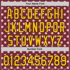 Custom Stitched Burgundy Gold-Black 3D Pattern Design Baseball Game Day Washington Inspired Sports Pullover Sweatshirt Hoodie