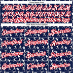 Custom Stitched Navy White-Fire Red 3D Pattern Design Baseball Game Day New England Inspired Sports Pullover Sweatshirt Hoodie