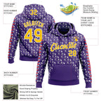Custom Stitched Purple Yellow Red-White 3D Pattern Design Baseball Game Day Minnesota Inspired Sports Pullover Sweatshirt Hoodie