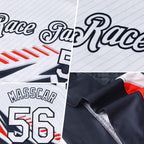 Custom Stitched Black White Panther Blue-Red 3D Pattern Design Baseball Game Day Carolina Inspired Sports Pullover Sweatshirt Hoodie