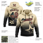 Custom Stitched Cream Vintage USA Flag-Black 3D Gradient Style Twinkle Star Sports Pullover Sweatshirt Hoodie