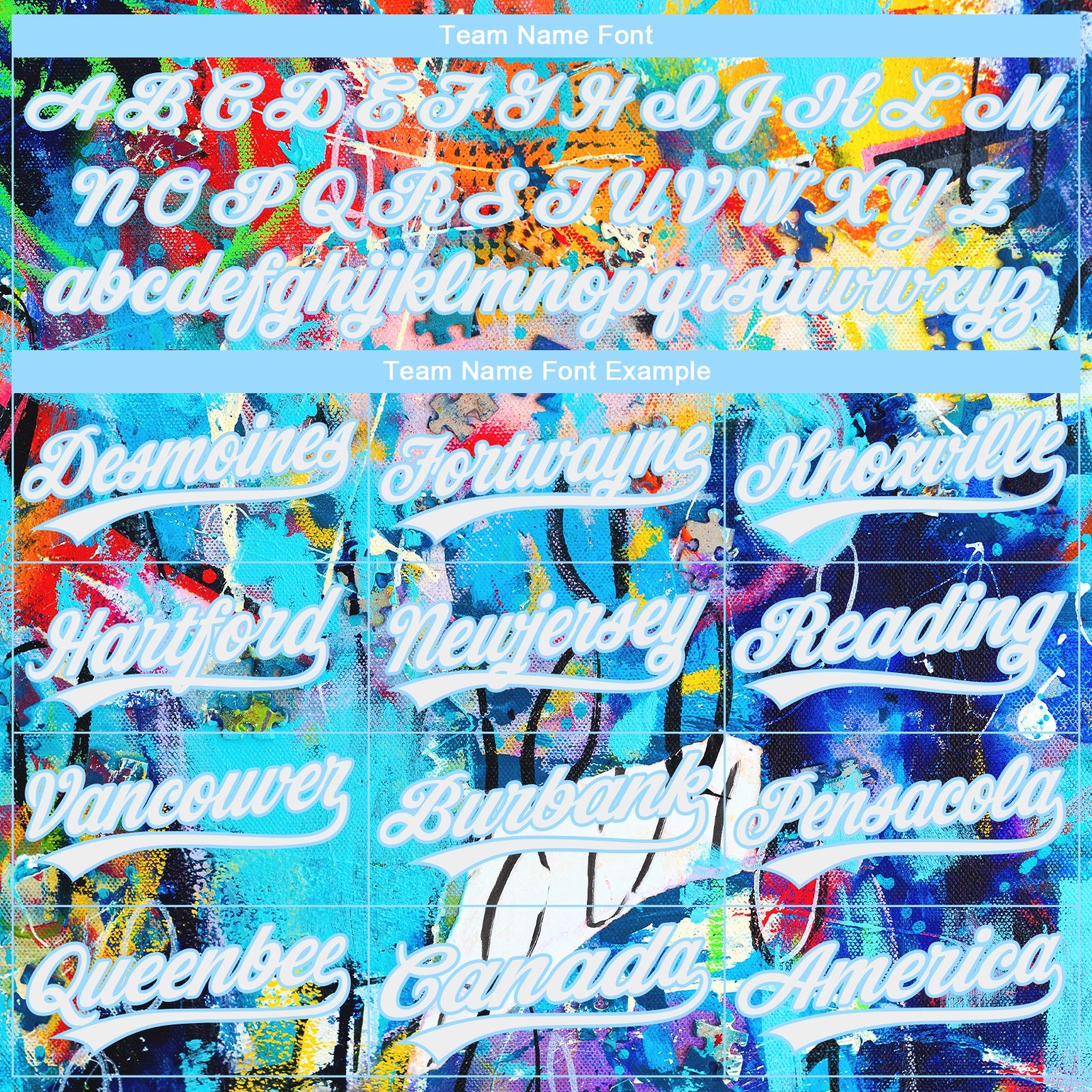 Custom Stitched Graffiti Pattern White-Light Blue 3D Abstract Splash Sports Pullover Sweatshirt Hoodie