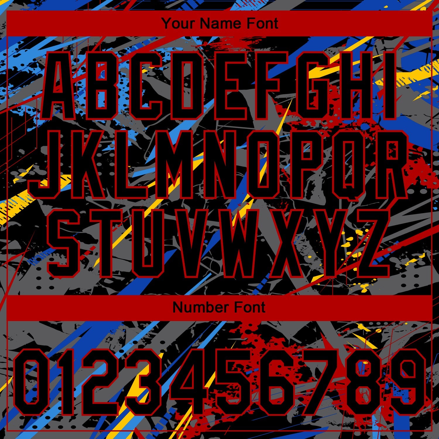 Custom Stitched Graffiti Pattern Black-Red 3D Abstract Splatter Sports Pullover Sweatshirt Hoodie