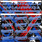 Custom Stitched Graffiti Pattern Red Thunder Blue-White 3D Abstract Splatter Sports Pullover Sweatshirt Hoodie