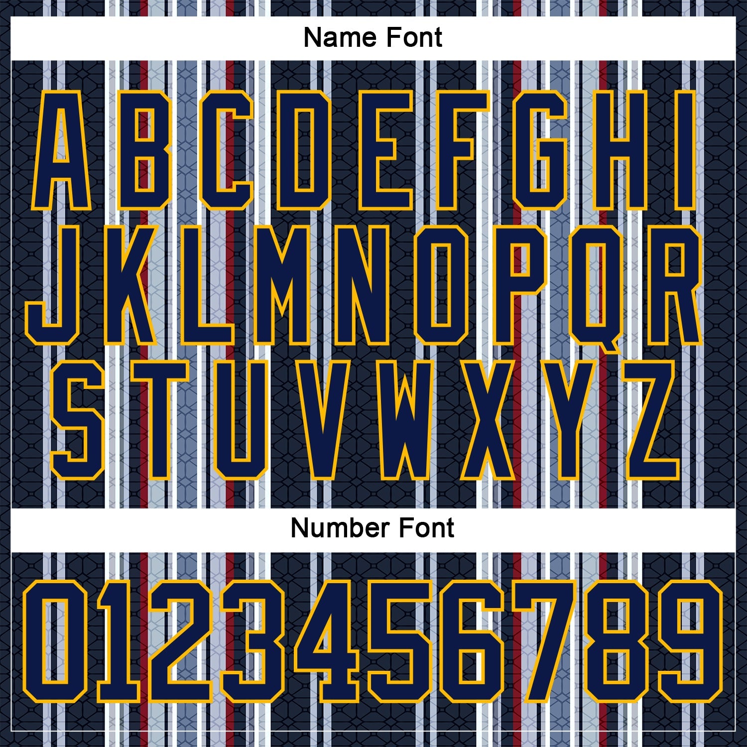 Custom Black Navy Red Gold-White 3D Pattern Design Stripe Hockey Lace Neck Jersey