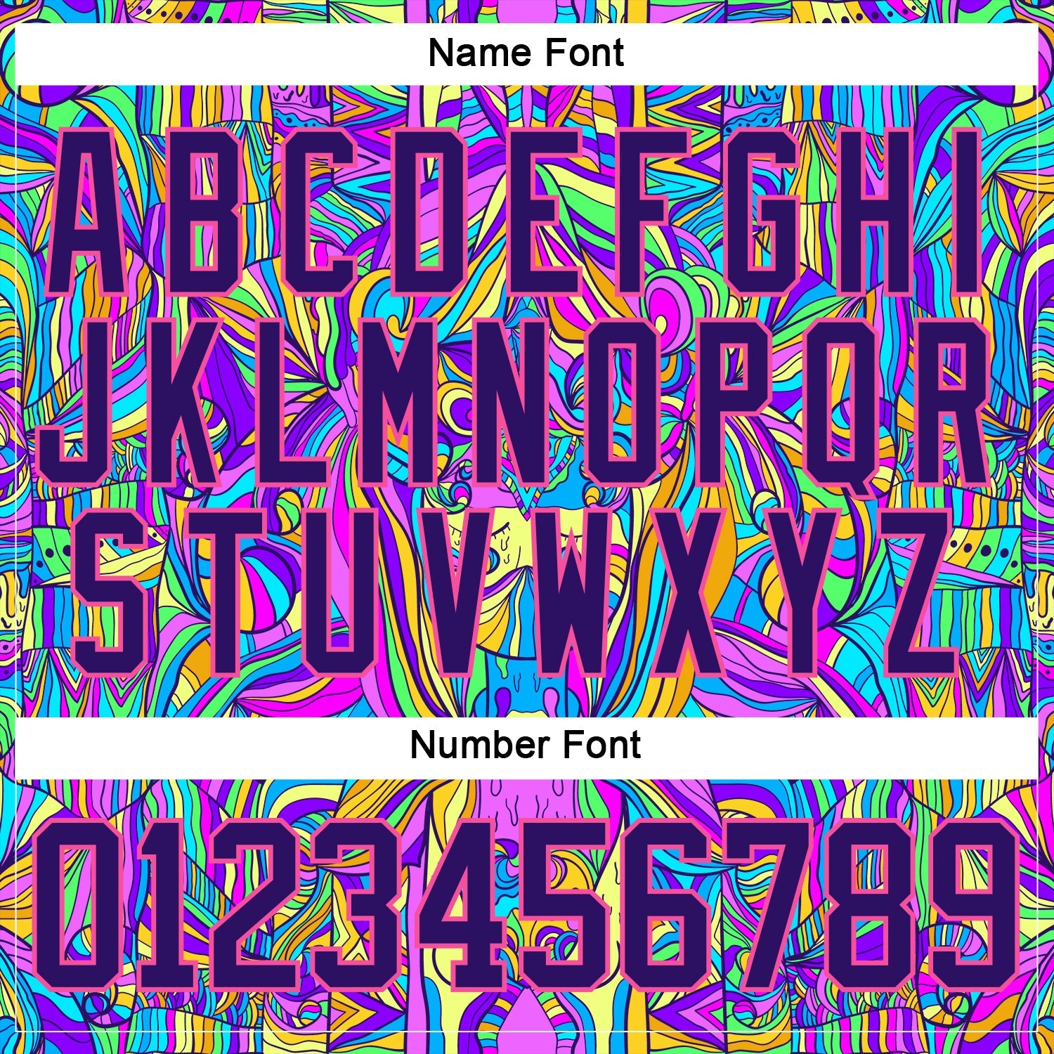 Custom Purple Pink-Yellow 3D Pattern Trippy Psychedelic Hockey Lace Neck Jersey