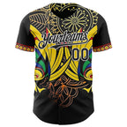 Custom Black Yellow Red Green-White 3D Pattern Design Black History Month Africa Tribal Authentic Baseball Jersey