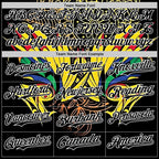 Custom Black Yellow Red Green-White 3D Pattern Design Black History Month Africa Tribal Authentic Baseball Jersey