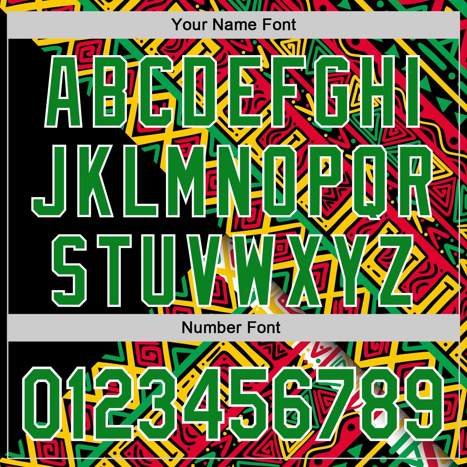 Custom Black Kelly Green Red Yellow-White 3D Pattern Design Black History Month African Ethnicity Style Abstract Geometric Authentic Baseball Jersey