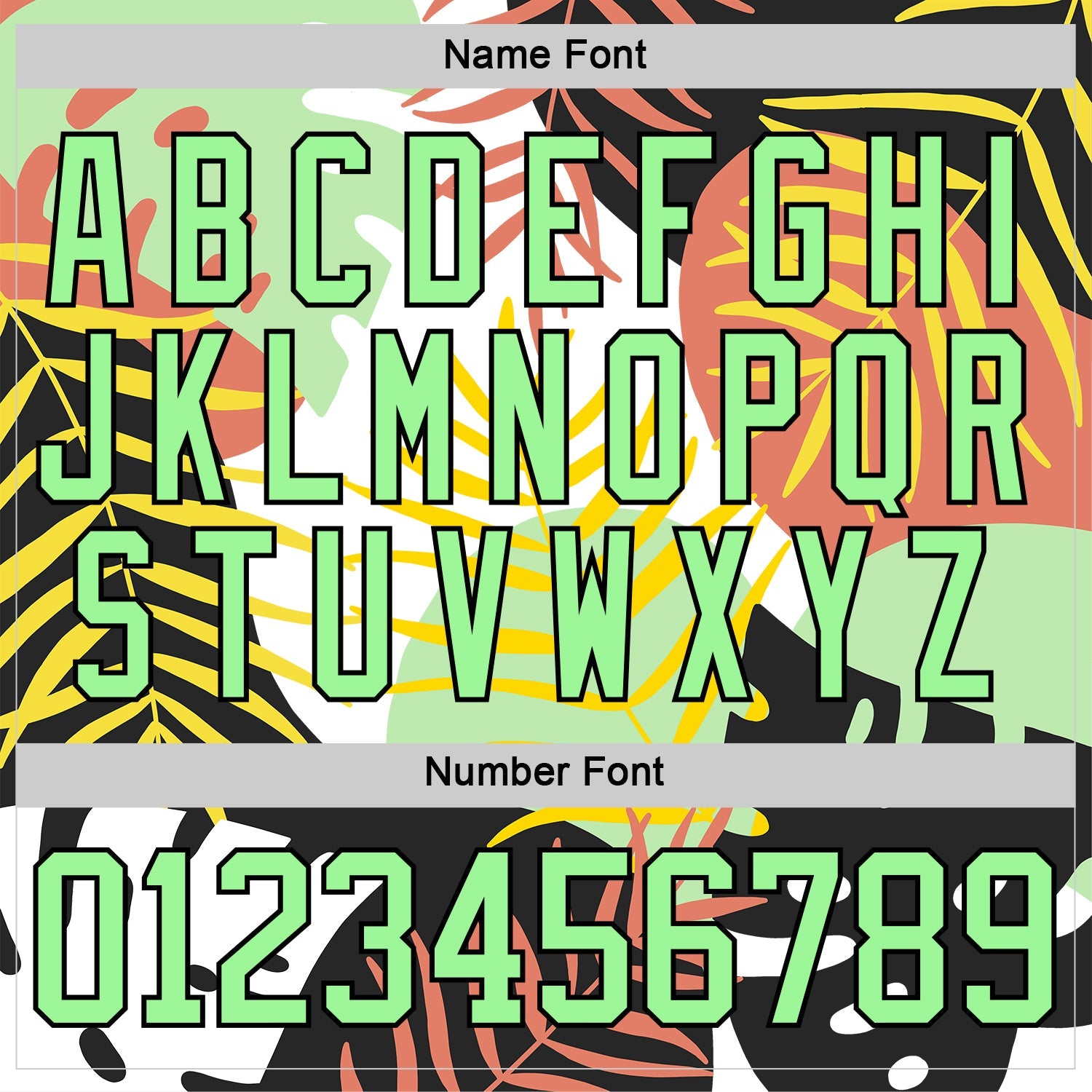 Custom Black Pea Green-White 3D Pattern Hawaii Tropical Palm Trees Hockey Lace Neck Jersey