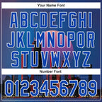 Custom Blue Thunder Blue-White Chicago Illinois Nightscape Landmark City Symbol Authentic Baseball Jersey