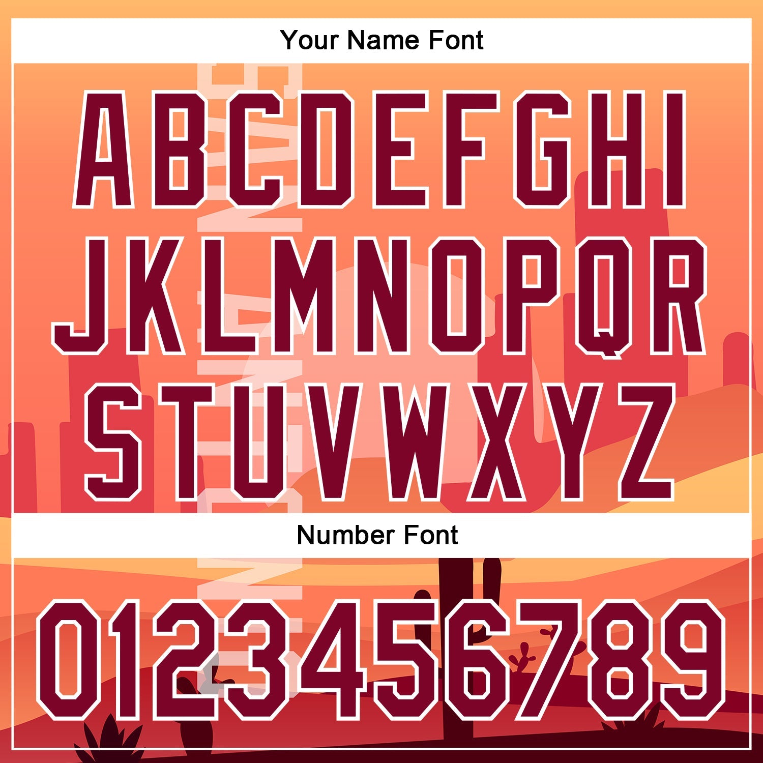 Custom Orange Maroon-White San Antonio Cactus Western Sunset City Symbol Authentic Baseball Jersey