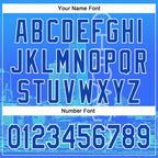 Custom Blue Thunder Blue-White Chicago Illinois Cityscape Skyline City Symbol Authentic Baseball Jersey