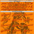 Custom Orange Red-Gold Netherlands Performance T-Shirt
