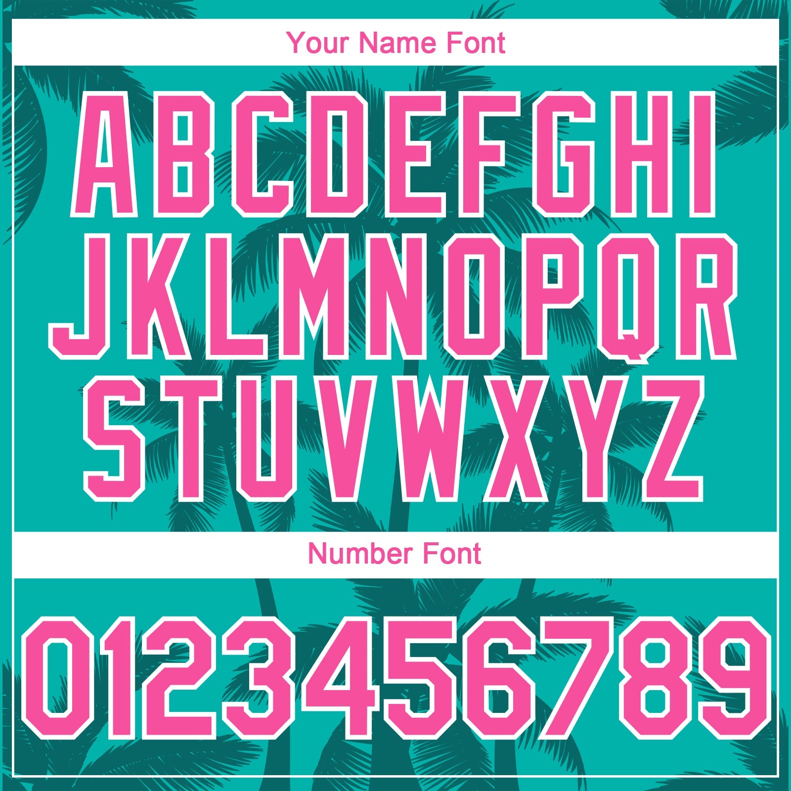 Custom Aqua Pink Teal-White Tropical Hawaii Palm Trees Authentic Baseball Jersey