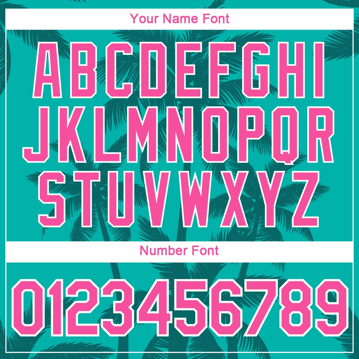 Custom Aqua Pink Teal-White Tropical Hawaii Palm Trees Performance T-Shirt