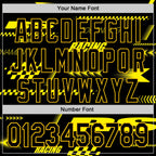 Custom Black Yellow 3D Pattern Design Car Racing Formula Auto Motorsport Authentic Baseball Jersey