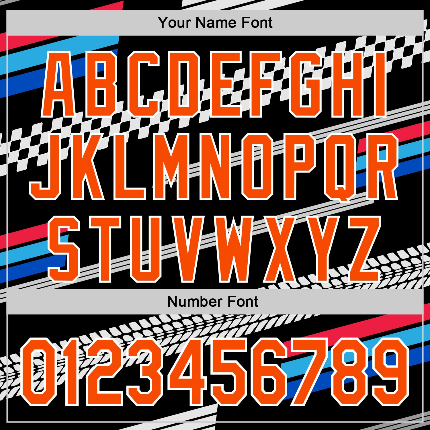 Custom Black Orange White-Blue 3D Pattern Design Car Racing Formula Auto Motorsport Authentic Baseball Jersey