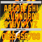 Custom Black Yellow Red Orange-White 3D Pattern Design Car Racing Formula Auto Motorsport Authentic Baseball Jersey