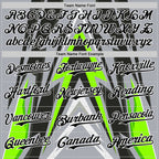 Custom Gray Black White-Green 3D Pattern Design Car Racing Formula Auto Motorsport Authentic Baseball Jersey