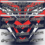 Custom Navy Black White-Red 3D Pattern Design Car Racing Formula Auto Motorsport Authentic Baseball Jersey