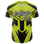 Custom Black White-Green 3D Pattern Design Car Racing Formula Auto Motorsport Authentic Baseball Jersey